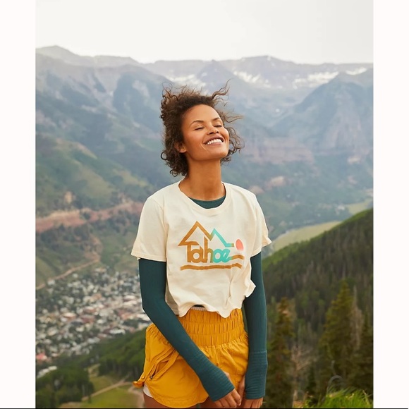 Free People Tops - Free People X Parks project Tahoe Faded Crop Tee